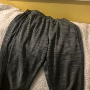 Champion jogging pants grey with darker gray on sides and around upper back